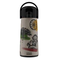 Imagem ilustrativa sobre o produto Garrafa Térmica de Pressão Invicta Viva o Sul 1,8 Litros Ampola de Vidro