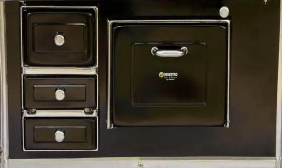 Imagem 2 do produto Fogão a Lenha N1 Maestro Saída Direita Preto