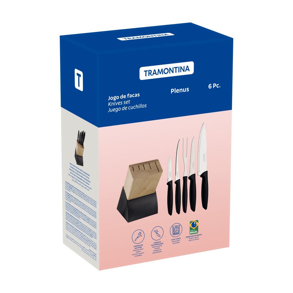 Imagem 3 do produto Conjunto de Facas Tramontina 6 Peças Plenus Aço Inox e Polipropileno