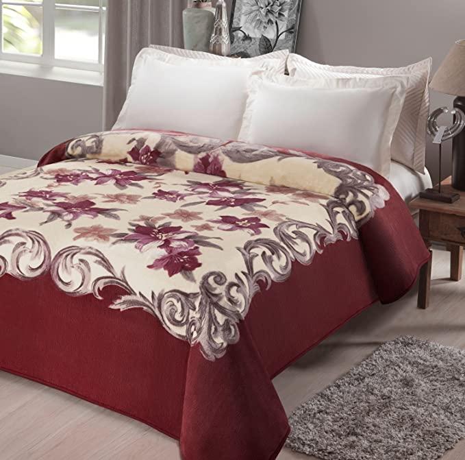 Imagem 1 do produto Cobertor Casal Jolitex Kyor Plus Chamonix Vinho
