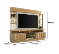 Imagem ilustrativa sobre o produto Estante Linea Salvador Até 60″ Carvalho/Off White