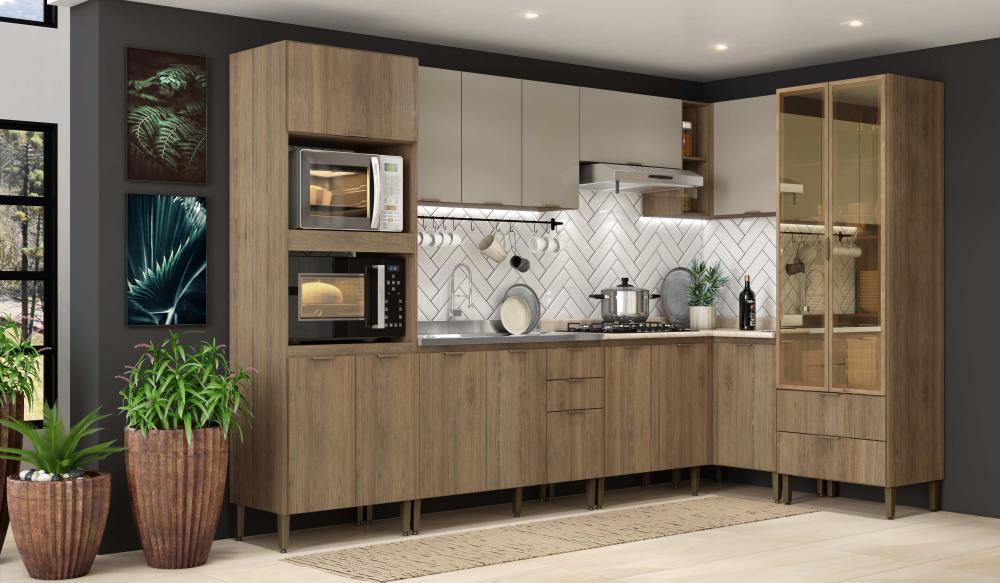 Imagem 3 do produto Armário Aéreo 120 cm THB Preferida Canela/Noce