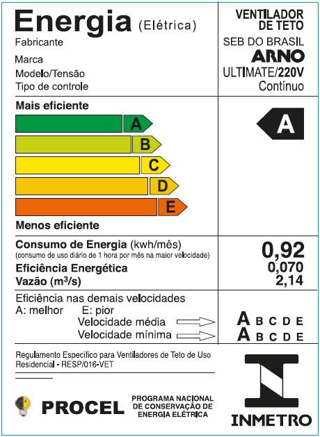 Imagem 3 do produto Ventilador de Teto Arno Ultimate VX10 150W Branco 110V