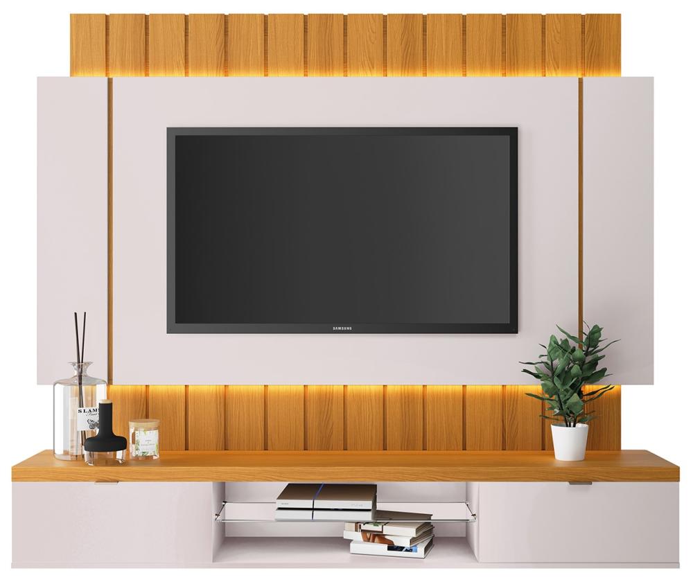 Imagem 1 do produto Painel para TV HB Móveis Illusion Até 55″ Cinamomo/Off White