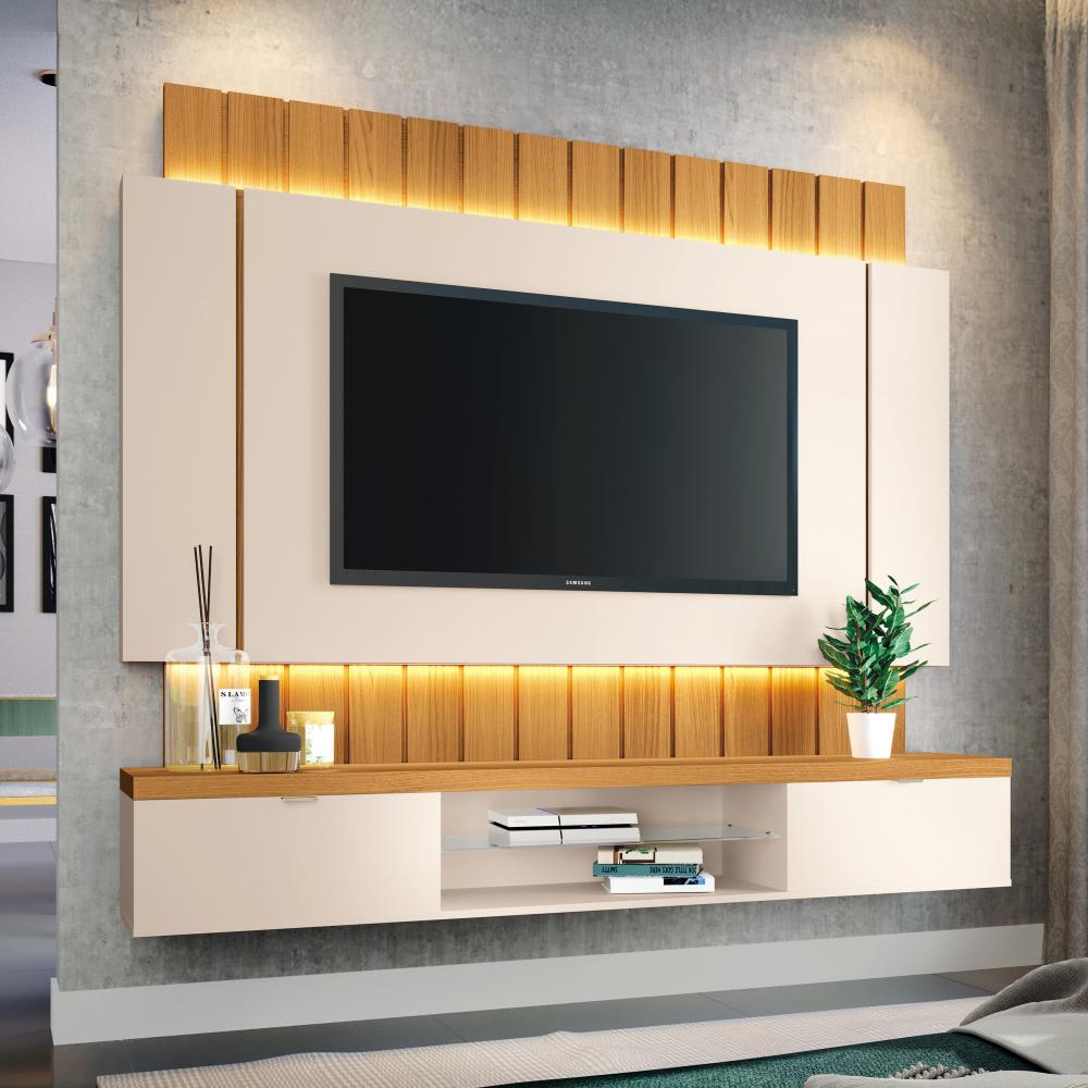 Imagem 2 do produto Painel para TV HB Móveis Illusion Até 55″ Cinamomo/Off White