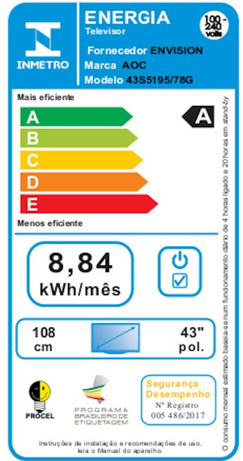 Última imagem em  miniatura do produto Smart TV LED FHD 43″ AOC 43S5195/78G