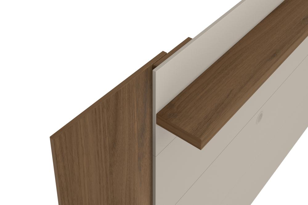 Imagem 2 do produto Painel para TV Linea Aurora Até 60″ Off White/Nogueira