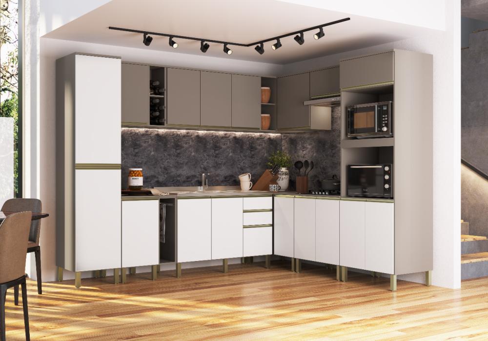 Imagem 3 do produto Paneleiro 45 cm Cadorin Diamante Branco/Fume