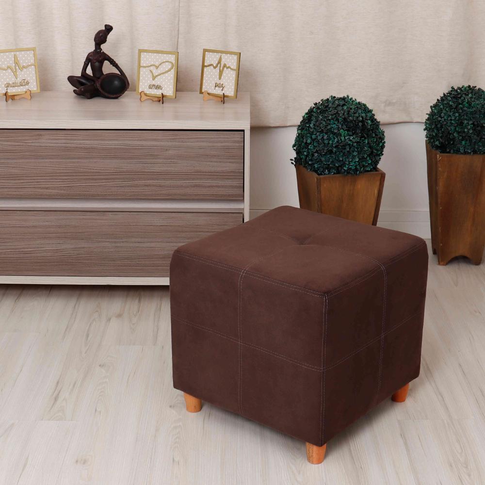 Imagem 2 do produto Puff Quadrado RD Utilidades Premier Marrom