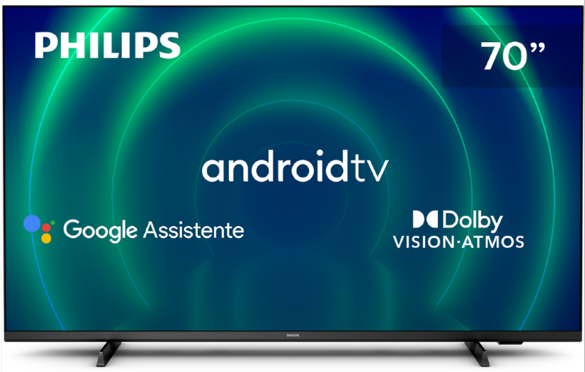 Imagem 1 do produto Smart TV LED 4K UHD 70″ Philips 70PUG7406/78