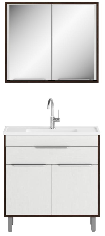 Imagem 1 do produto Conjunto Banheiro Jaeli Vicenzo Acácia/Branco