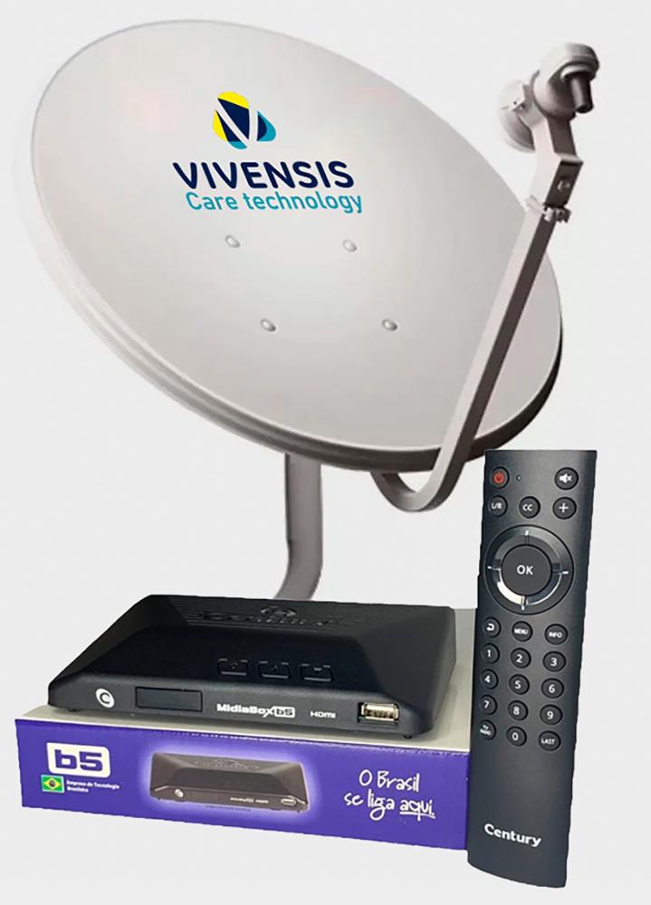 Imagem 3 do produto Mini Parabólica Satélite Vivensis Monoponto