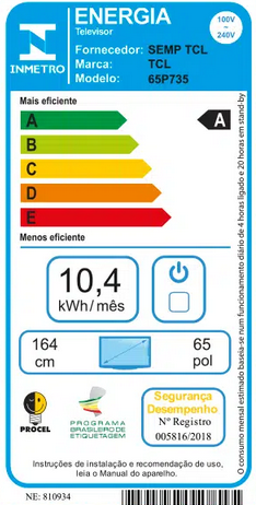 Última imagem em  miniatura do produto Smart TV Led 4K UHD 65″ TCL 65P735