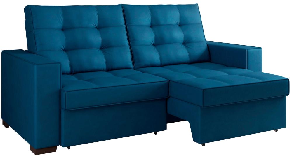 Imagem 1 do produto Sofá Retrátil 3 lugares Arte Cúbica Itália Azul