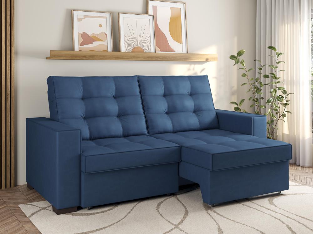 Imagem 4 do produto Sofá Retrátil 3 lugares Arte Cúbica Itália Azul
