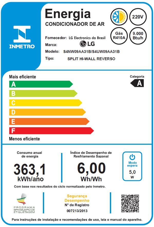 Última imagem em  miniatura do produto Ar-Condicionado Split LG Dual Inverter Voice Quente e Frio 9.000 BTUs S4-W09AA31B 220V