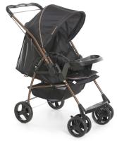 Imagem ilustrativa sobre o produto Carrinho de Bebê Galzerano Milano Preto/Cobre