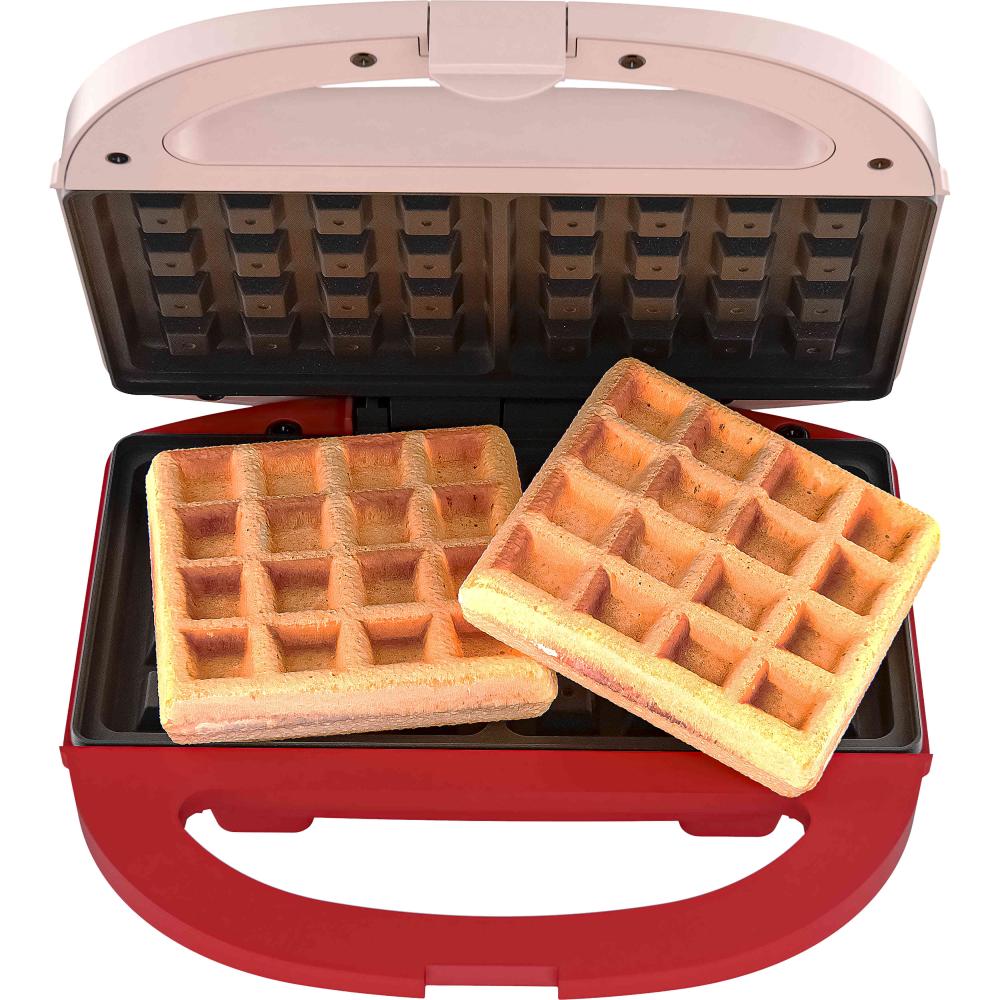 Imagem 2 do produto Máquina de Waffle Cadence Duet WAF200 750W Rosa/Vermelho 220V