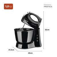 Imagem ilustrativa sobre o produto Batedeira Mondial Prática B-44-B 400W Preto 220V