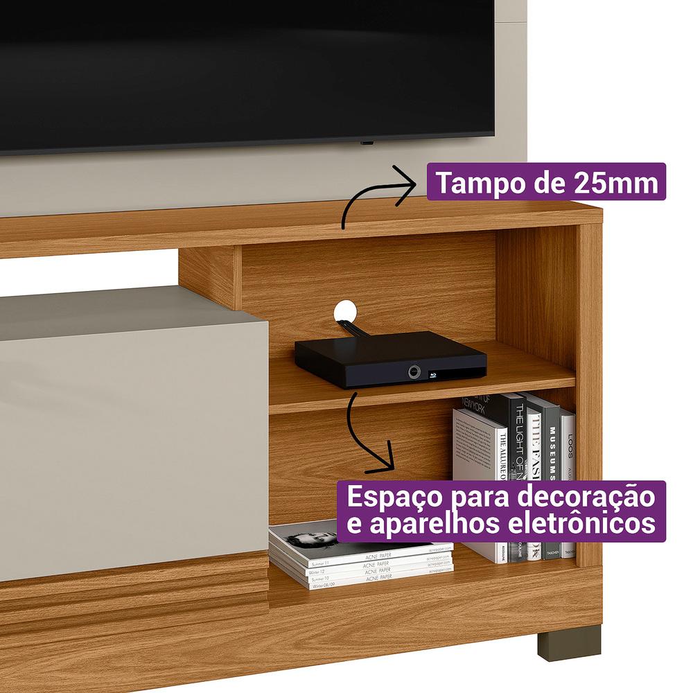 Imagem 4 do produto Estante Linea Alagoas Até 50″ Nature/Off White