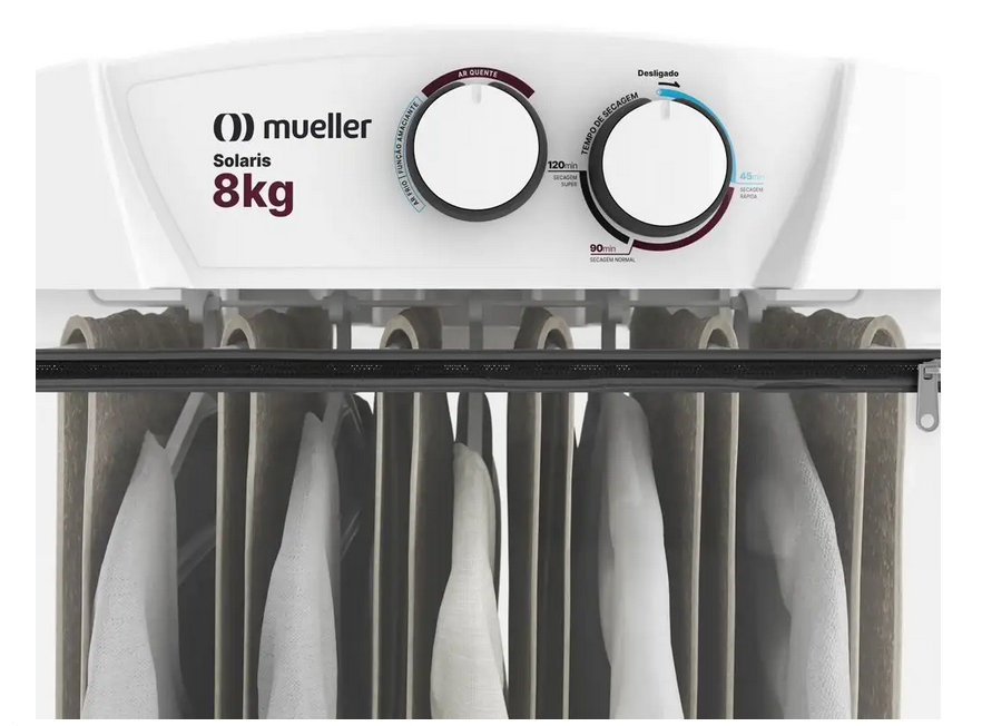 Imagem 3 do produto Secadora de Roupas Mueller Solaris Parede 8kg Branco 220V