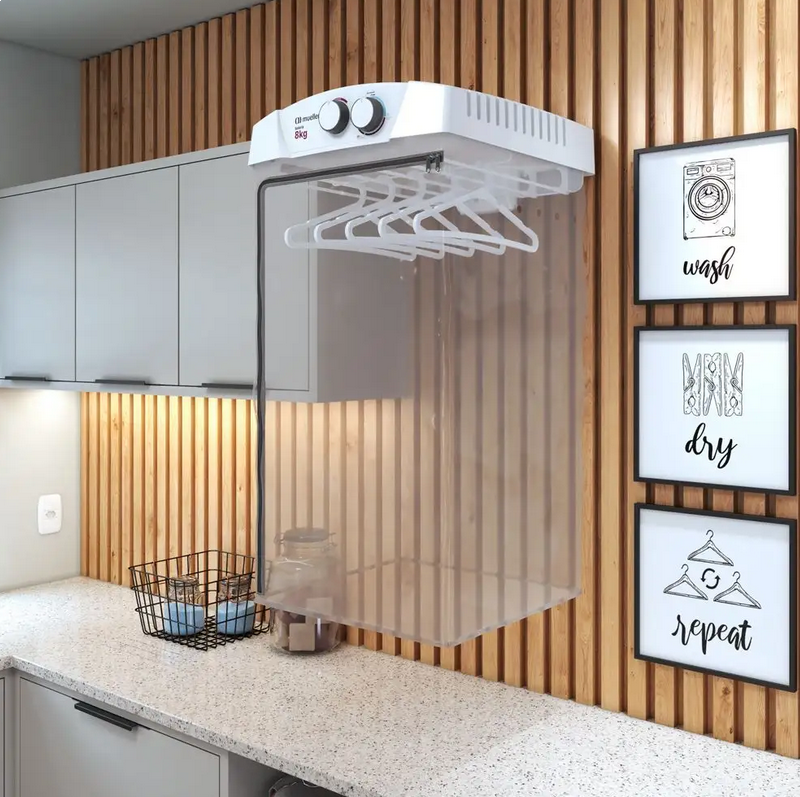 Última imagem em  miniatura do produto Secadora de Roupas Mueller Solaris Parede 8kg Branco 220V