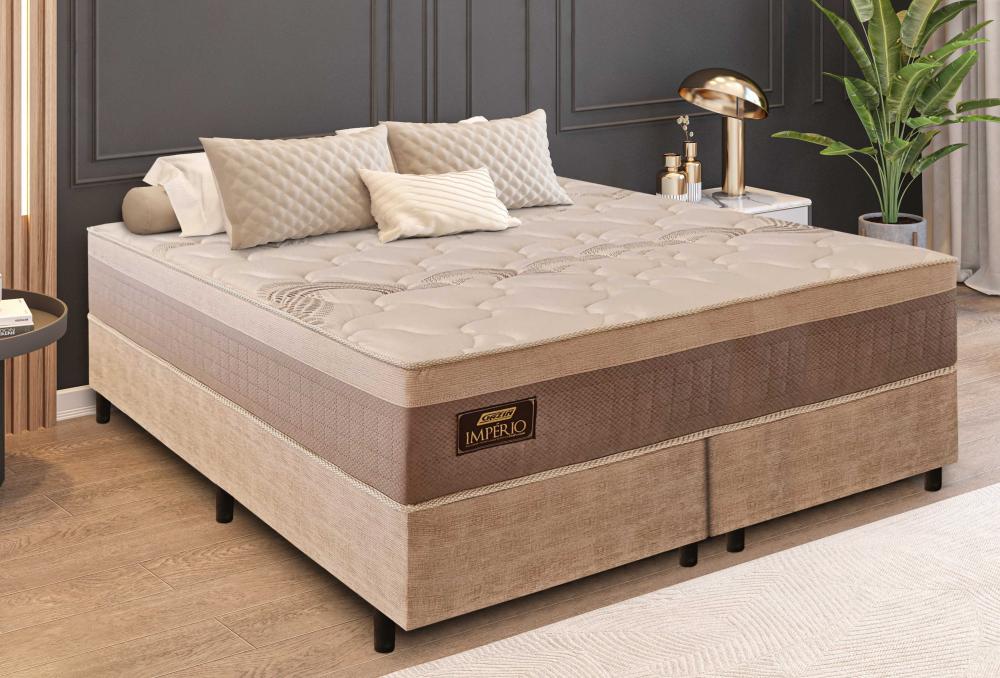 Imagem 3 do produto Colchão King 1,93 Molas Ensacadas Gazin Império Areia/Bege