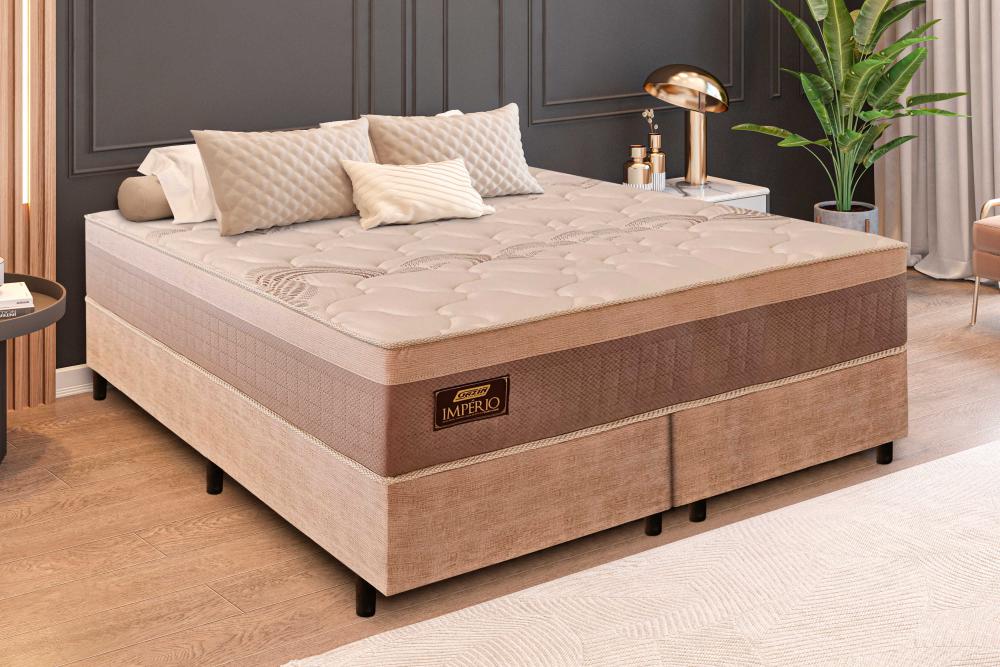 Imagem 3 do produto Base Cama Box Queen 1,58 Gazin Império Bege