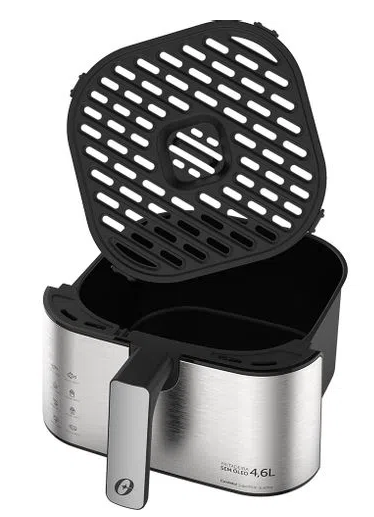 Imagem 4 do produto Fritadeira Elétrica Oster OFRT520 1500W Air Fryer 4,6 Litros Inox/Preto 220V