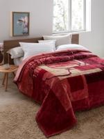 Imagem ilustrativa sobre o produto Cobertor Raschel Casal Jolitex Chambord Vinho