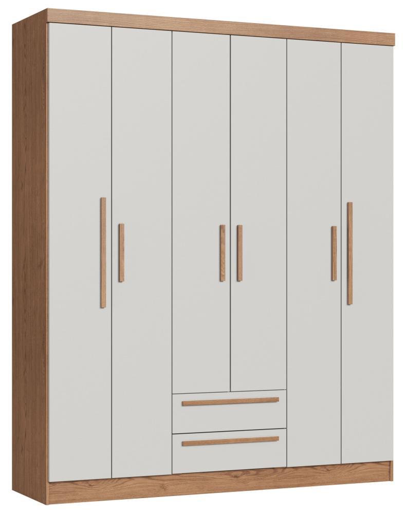 Imagem 1 do produto Guarda-Roupa Castro Mali New 6 portas Cedro/Blanco