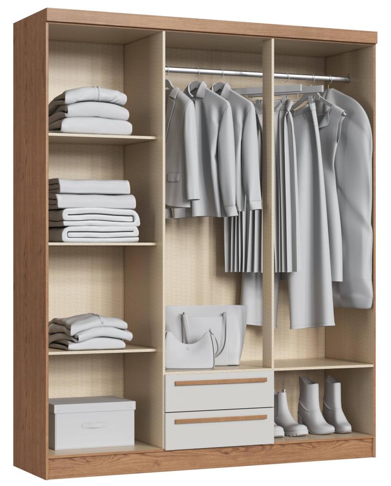 Imagem 2 do produto Guarda-Roupa Castro Mali New 6 portas Cedro/Blanco