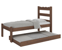 Imagem Imagem 2 em  miniatura do produto Cama Auxiliar de Solteiro 78 Belini Retrô Imbuia