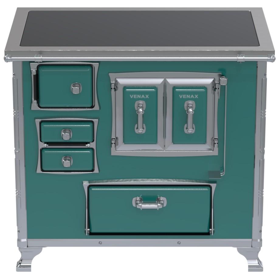 Imagem 1 do produto Fogão a Lenha com Gabinete N2 Venax Saída Direita Turquesa