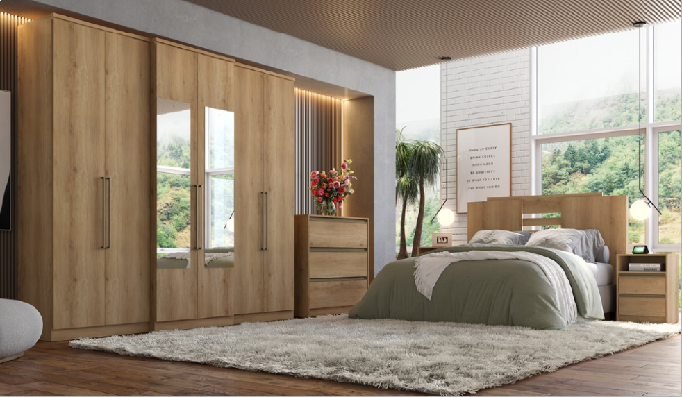 Imagem 3 do produto Guarda-Roupa THB Baviera 6 Portas Capuccino