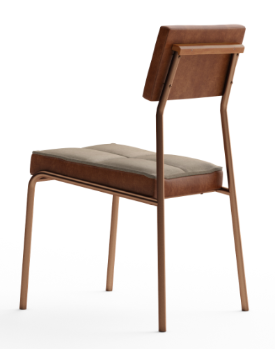 Imagem 2 do produto Conjunto 2 Cadeiras Carraro Neo Areia/Caramelo