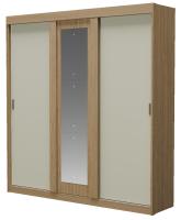 Imagem ilustrativa sobre o produto Guarda-Roupa Carraro Montana 3 portas Cedro/Sálvia