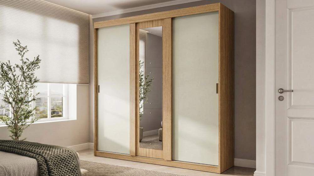 Imagem 3 do produto Guarda-Roupa Carraro Montana 3 portas Cedro/Sálvia