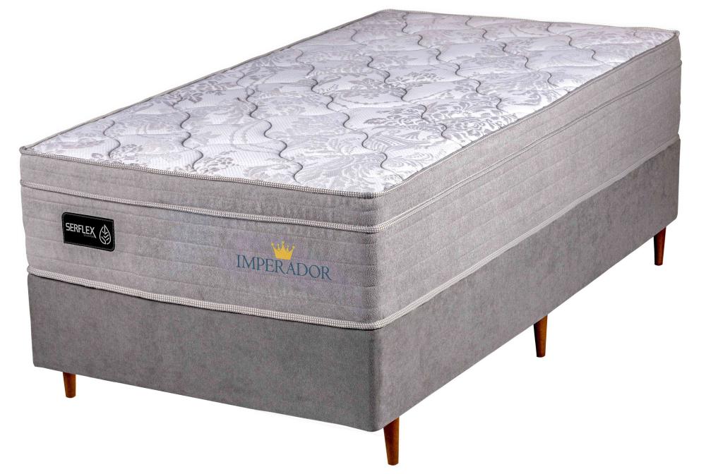 Imagem 1 do produto Colchão Solteiro 88 Molas Ensacadas Serflex Imperador Cinza