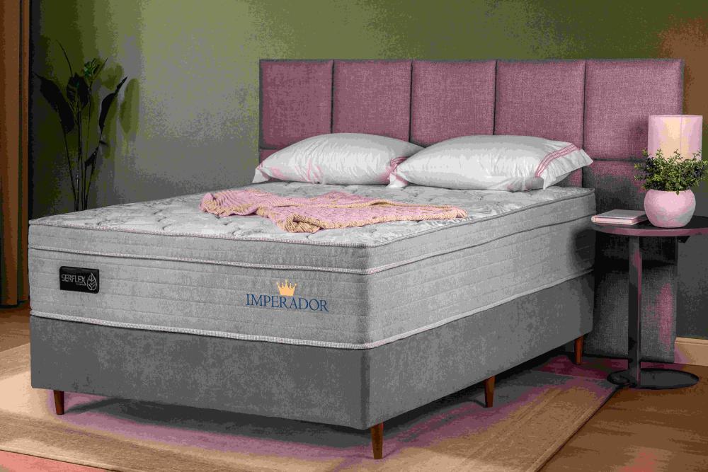 Imagem 3 do produto Colchão Casal 1,38 Molas Ensacadas Serflex Imperador Cinza