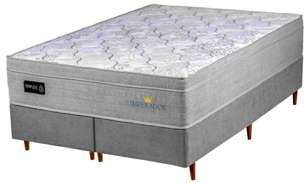 Imagem 1 do produto Colchão King 1,93 Molas Ensacadas Serflex Imperador Cinza