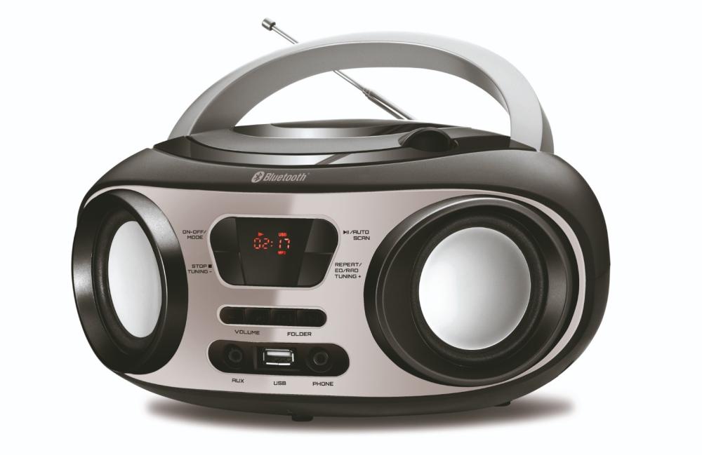 Imagem 1 do produto Rádio Portátil Boombox Mondial BX-21ML Preto/Prata