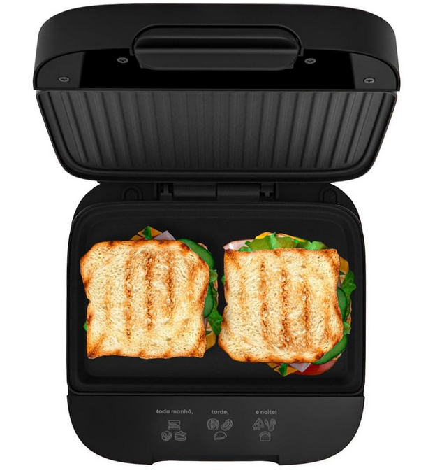 Imagem 3 do produto Grill Sanduicheira Cadence Click SAN400 750W Preto 110V