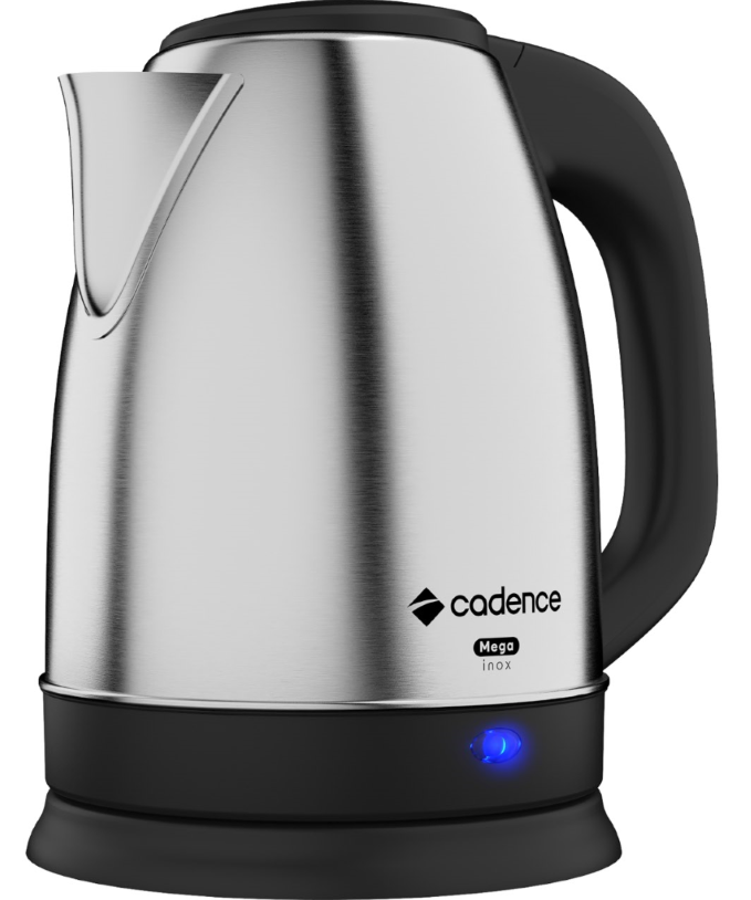 Imagem 2 do produto Chaleira Elétrica Cadence Mega Inox CEL820 1,9 Litros Inox/Preto 220V