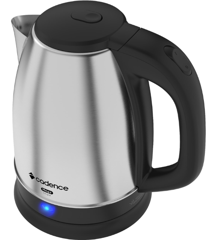 Imagem 3 do produto Chaleira Elétrica Cadence Mega Inox CEL820 1,9 Litros Inox/Preto 220V
