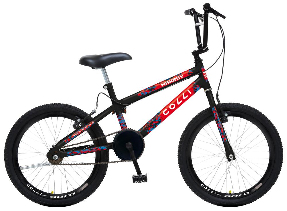 Imagem 1 do produto Bicicleta Aro 20 Colli New Max Boy Preto/Vermelho
