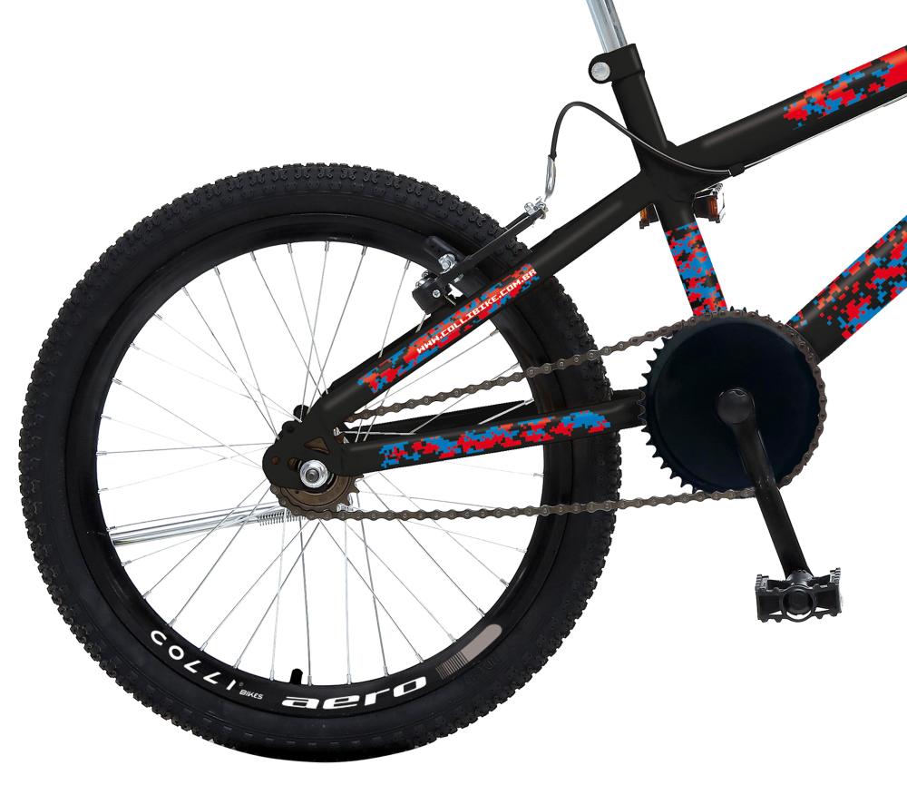 Imagem 4 do produto Bicicleta Aro 20 Colli New Max Boy Preto/Vermelho
