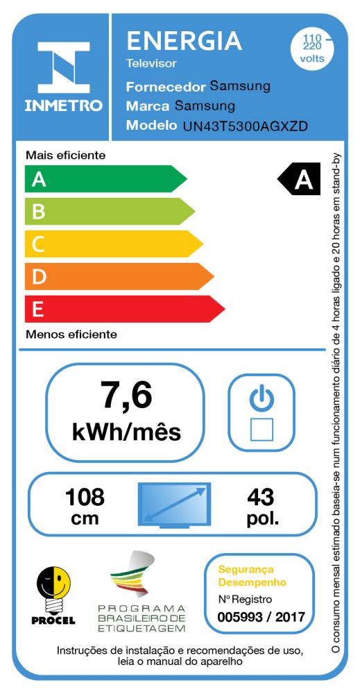 Última imagem em  miniatura do produto Smart TV FHD 43″ Samsung UN43T5300AGXZD Preto