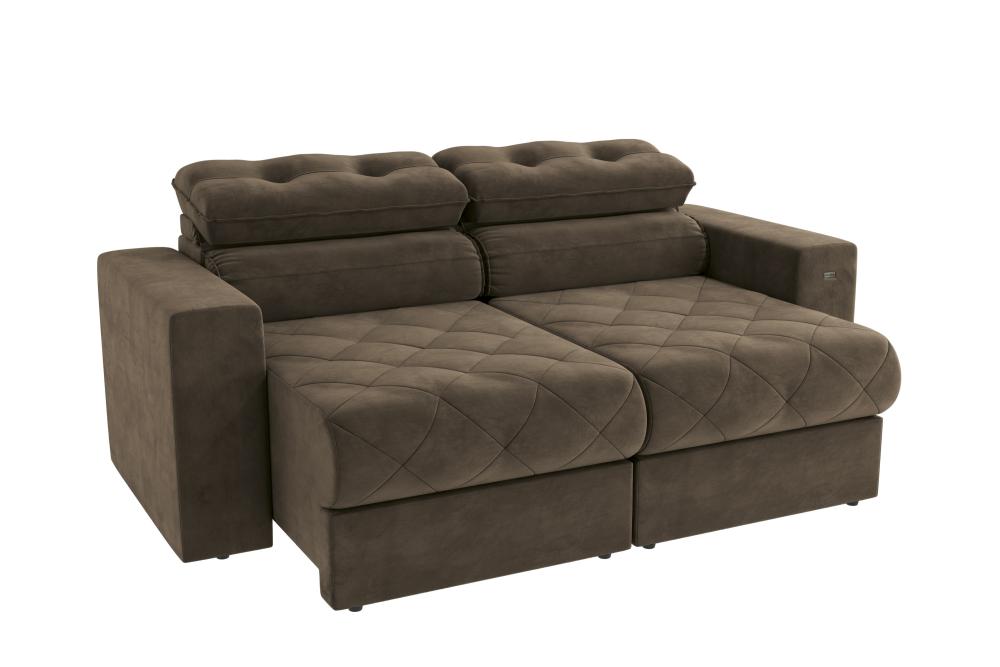 Imagem 3 do produto Sofá Retrátil 4 Lugares Kappesberg Carlo New Marrom