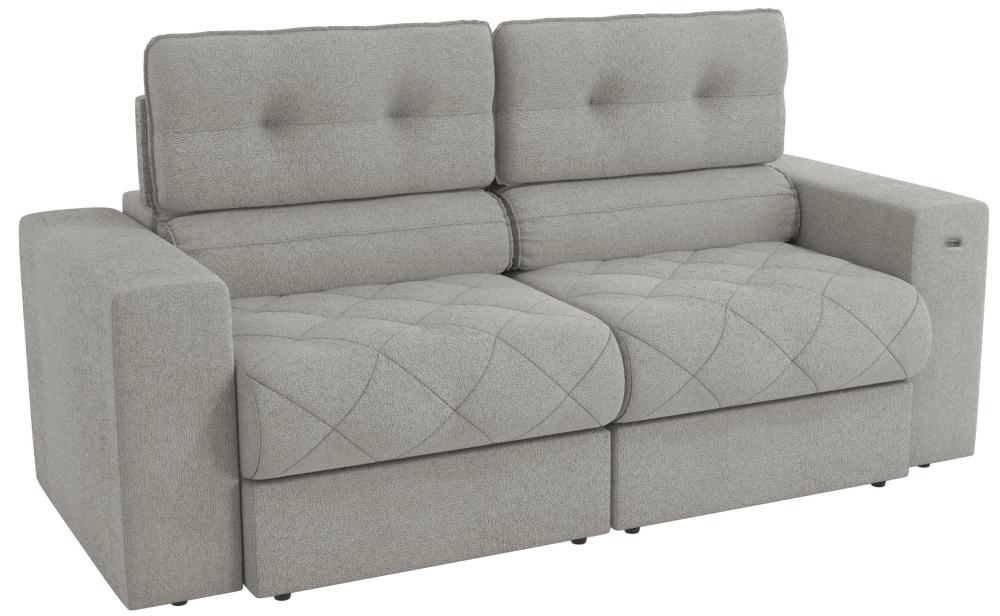 Imagem 1 do produto Sofá Retrátil 4 Lugares Kappesberg Carlo New Bouclé Cinza